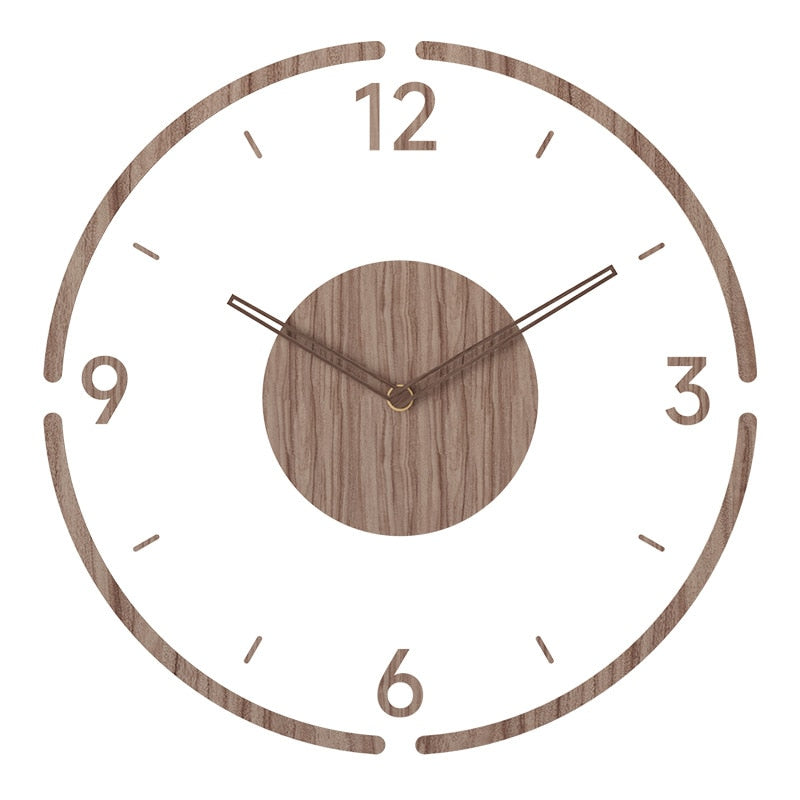 Relógio de Parede Decorativo Moderno de Madeira